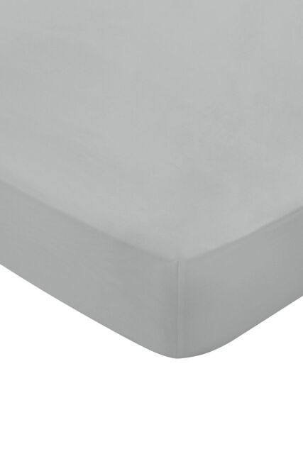 1951 'Luxury 600 Thread Count' Egyptian Cotton Fitted Sheet in Grey - Size: Double Fitted - image 1