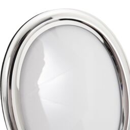 Happy Homewares Contemporary Oval Silver Plated Metal 5 x 7 Picture Frame with Rounded Border - thumbnail 4
