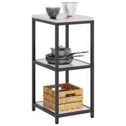 Berkfield Home Kitchen Storage Shelf with Storage Silver Galvanised steel - thumbnail 3