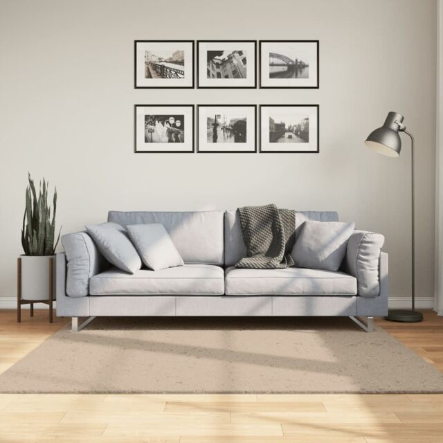 Berkfield Home Rug HUARTE Short Pile Soft & Washable Sand 160x160 cm in Brown - Size: Medium - image 1