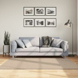 Berkfield Home Rug HUARTE Short Pile Soft & Washable Sand 160x160 cm in Brown - Size: Medium - thumbnail 1