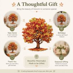 Marco Paul Large Outdoor Wall Decor Autumn Tree in Burnt Orange - thumbnail 6