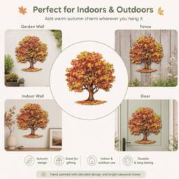 Marco Paul Large Outdoor Wall Decor Autumn Tree in Burnt Orange - thumbnail 4