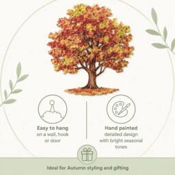 Marco Paul Large Outdoor Wall Decor Autumn Tree in Burnt Orange - thumbnail 3