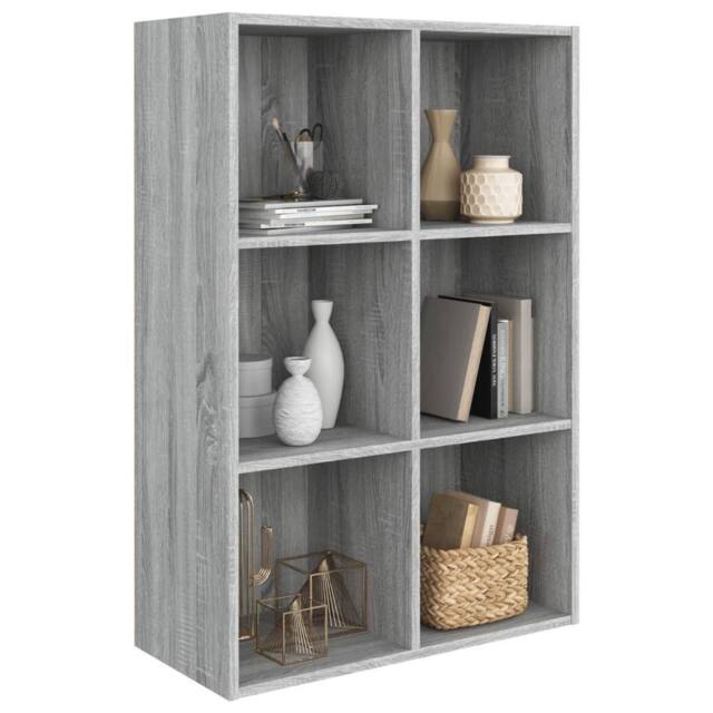 Berkfield Home Classic Book Cabinet/Sideboard Grey Sonoma 66x30x98 cm Engineered Wood - Size: 66 x 30 x 98 cm - image 1