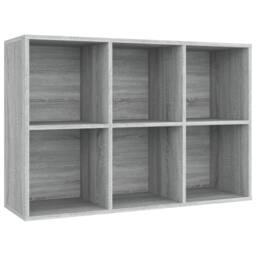 Berkfield Home Classic Book Cabinet/Sideboard Grey Sonoma 66x30x98 cm Engineered Wood - Size: 66 x 30 x 98 cm - thumbnail 9