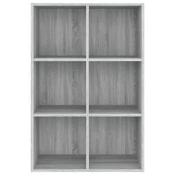 Berkfield Home Classic Book Cabinet/Sideboard Grey Sonoma 66x30x98 cm Engineered Wood - Size: 66 x 30 x 98 cm - thumbnail 6