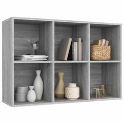 Berkfield Home Classic Book Cabinet/Sideboard Grey Sonoma 66x30x98 cm Engineered Wood - Size: 66 x 30 x 98 cm - thumbnail 5