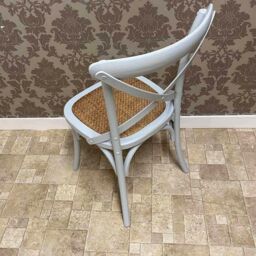 Minster French Cross Back Dining Chair - Wood - L46 x W49 x H88 cm - Grey - Size: 1 Pack - thumbnail 9