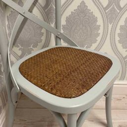 Minster French Cross Back Dining Chair - Wood - L46 x W49 x H88 cm - Grey - Size: 1 Pack - thumbnail 8