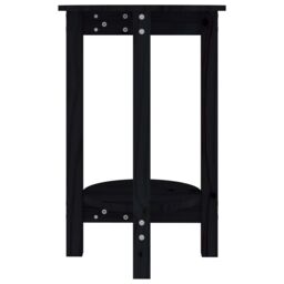 Berkfield Home Coffee Table Black Ã˜ 40x60 cm Solid Wood Pine - thumbnail 5