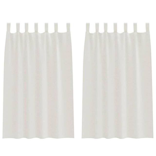 Berkfield Home Curtains with Curtains 2 pcs Cream 140 x 175 cm Polyester - image 1