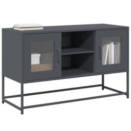 Berkfield Home TV Cabinet Anthracite 100.5x39x60.5 cm Steel in Black