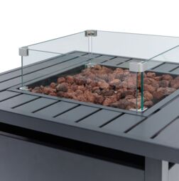 Home Detail Steel Fire Pit Garden Dining Table in Grey - Size: Small - thumbnail 3
