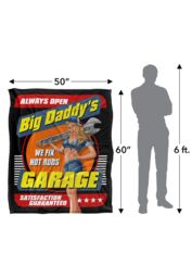 JQ Licensing James Piazza Big Daddy'S Garage Silky Touch Super Soft Throw Blanket 152 X 127 cm in White - thumbnail 5
