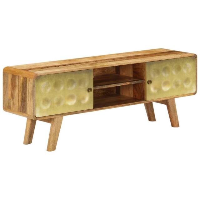 Berkfield Home TV Cabinet Solid Mango Wood 120x30x45 cm in Brown - Size: 120 x 30 x 45 cm - image 1