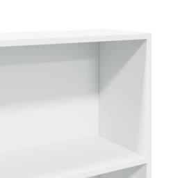 Berkfield Home Book Cabinet White 80x30x189 cm Engineered Wood - Size: 80 x 30 x 189 cm - thumbnail 7