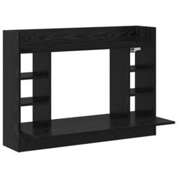 Berkfield Home Wall-Mounted Desk Black Oak 105x48x75 cm Engineered Wood - Size: 105 x 48 x 75 cm - thumbnail 1