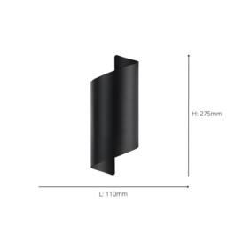 Eglo Montarello Steel Modern LED CCT Indoor Wall Light, Black - thumbnail 4