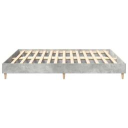 Berkfield Home Bed Frame No Mattress Concrete Grey 200x200 cm Engineered Wood - thumbnail 6