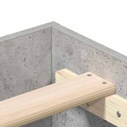 Berkfield Home Bed Frame No Mattress Concrete Grey 200x200 cm Engineered Wood - thumbnail 8