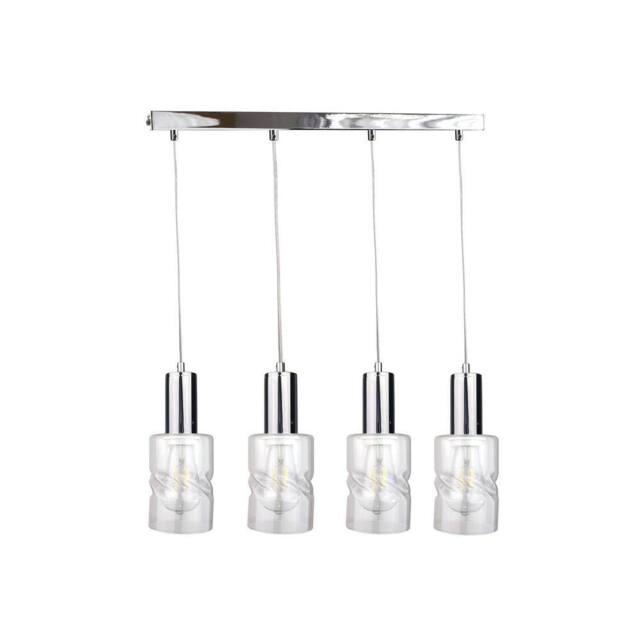 Netlighting Cross Bar Pendant Ceiling Light Silver 60cm 4x E27