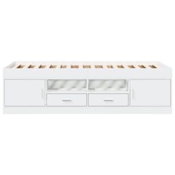 Berkfield Home Daybed with Drawers without Mattress White 75x190 cm Small Single - thumbnail 4