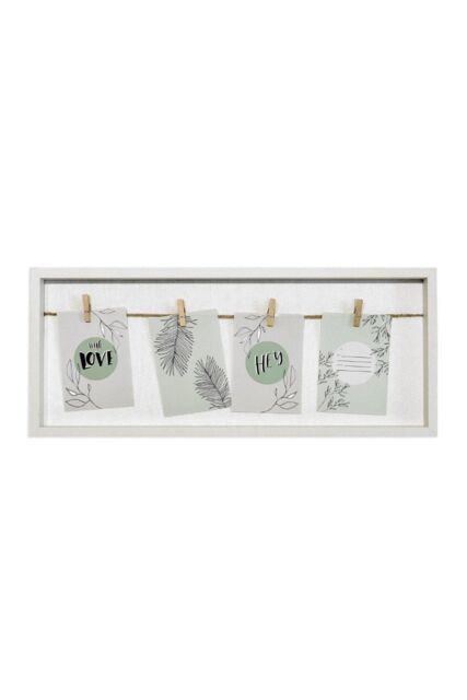 nielsen Accent Collage Frame for 4 Photos 9x13cm with Clothesline & 4 Clips - White - Size: 9x13 cm - image 1