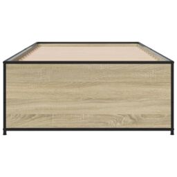 Berkfield Home Bed Frame without Mattress Sonoma Oak 100x200 cm in Brown - thumbnail 4