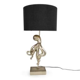 Madison & Mayfair Silver Octopus Lamp with Black Shade - thumbnail 2