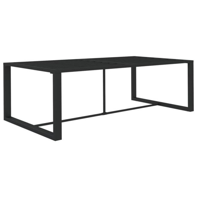 Berkfield Home Outdoor Dining Table Anthracite 120x60x66 cm Aluminium in Black - Size: 120 x 60 x 66 cm - image 1