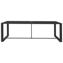 Berkfield Home Outdoor Dining Table Anthracite 120x60x66 cm Aluminium in Black - Size: 120 x 60 x 66 cm - thumbnail 3
