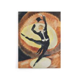 "Artery8 Acrobatic Male Dancer with Top Hat Demuth Canvas Wall Art Print in Brown - Size: W12"" x H16""" - thumbnail 1