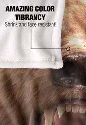 JQ Licensing Royce Mcclure Grizzly Bear Head Silky Touch Super Soft Throw Blanket 152 X 127 cm in White - thumbnail 4