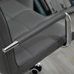 NESTLUNE Mid Back Office Chair, Swivel Computer Chair in Grey - Size: 100 cm x 15 cm - thumbnail 4