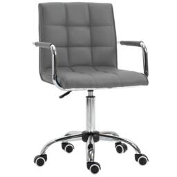 NESTLUNE Mid Back Office Chair, Swivel Computer Chair in Grey - Size: 100 cm x 15 cm - thumbnail 1