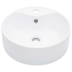 Berkfield Home Wash Basin with Overflow 36x13 cm Ceramic White - thumbnail 2