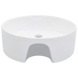 Berkfield Home Wash Basin with Overflow 36x13 cm Ceramic White - thumbnail 3
