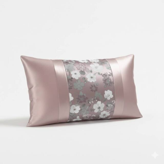 Snug City Oblong Floral Sequin Cushion Luxury Rectangular Decorative Accent in Pink - Size: 45 cm x 30 cm - image 1