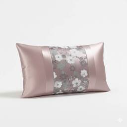 Snug City Oblong Floral Sequin Cushion Luxury Rectangular Decorative Accent in Pink - Size: 45 cm x 30 cm - thumbnail 1