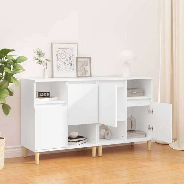 Berkfield Home Sideboards 2 pcs White 60x35x70 cm Engineered Wood - Size: 60 x 35 x 70 cm - image 1