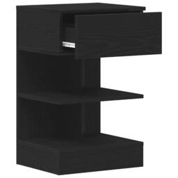 Berkfield Home Traditional Bedside Cabinet 2 pcs Black Oak 40x35x65 cm Engineere - Size: 40 x 35 x 65 cm - thumbnail 6
