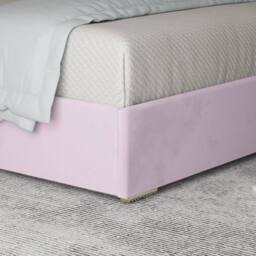 Casani Malton Upholstered Soft Velvet Pink Metal Designer Bed Frame - Size: Super King - thumbnail 6