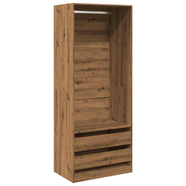 Berkfield Home Wardrobe Artisian Oak 80x50x200 cm Engineered Wood in Brown - Size: 80 x 50 x 200 cm - image 1