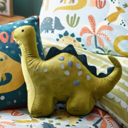 Little Furn Dino Kids Novelty Polyester Filled Cushion in Green - thumbnail 1