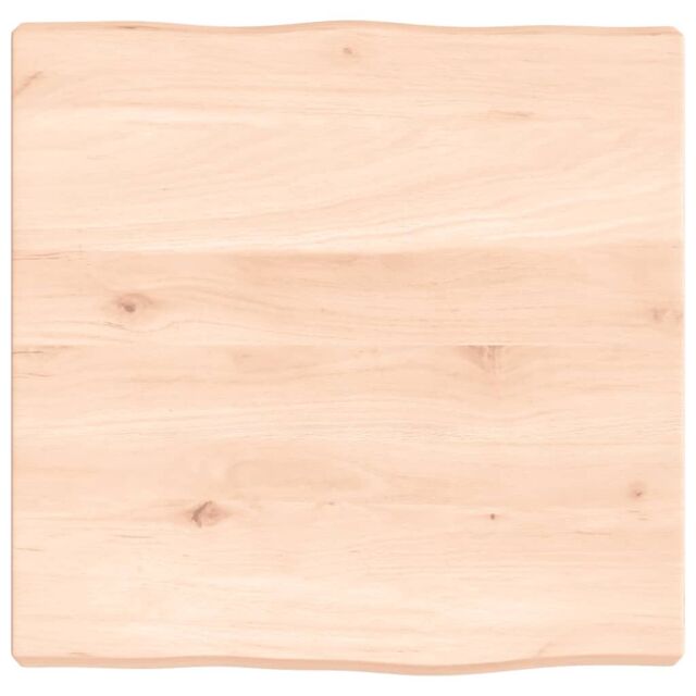 Berkfield Home Table Top 40x40x(2-4) cm Untreated Solid Wood Live Edge in Brown - image 1