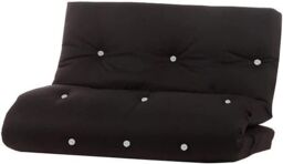 Rest Relax Fibre Foam Filled, Futon Replacement Mattress, Black - Size: Single - thumbnail 1