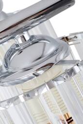 Living and Home 3-Light Ceiling Light with Glass Shade in Silver - thumbnail 5
