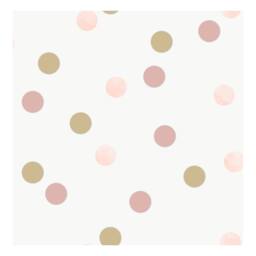 Superfresco Easy Pink/Gold Dotty Polka Wallpaper in Pink - Size: 10000mm x 520mm - thumbnail 1