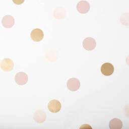 Superfresco Easy Pink/Gold Dotty Polka Wallpaper in Pink - Size: 10000mm x 520mm - thumbnail 4